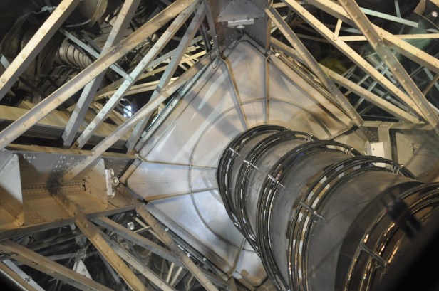 Looking up while inside.