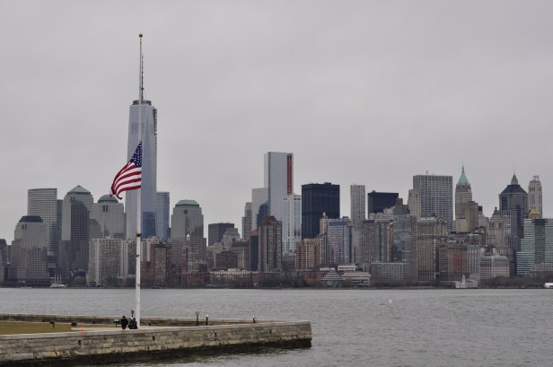 Pulling into Ellis Island